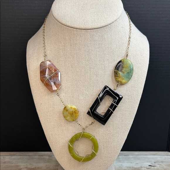 Jewelry - Multicolor Stone Necklace on GF Chain